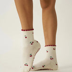 🍒 Little Cherry Petal Grip Sock - image 3