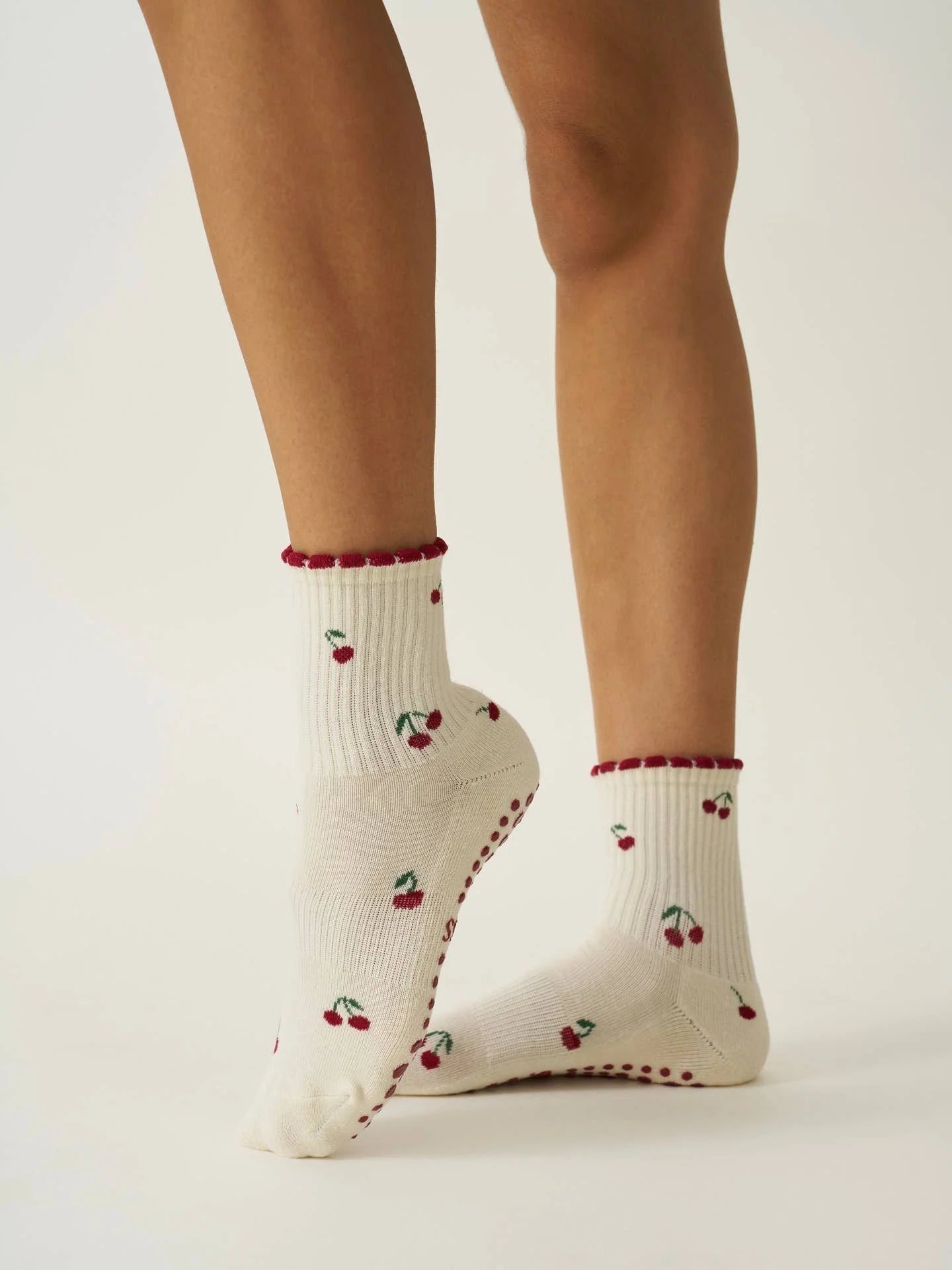 🍒 Little Cherry Petal Grip Sock - image 3