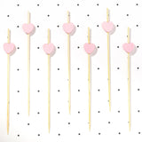 Pink Heart Cocktail Picks