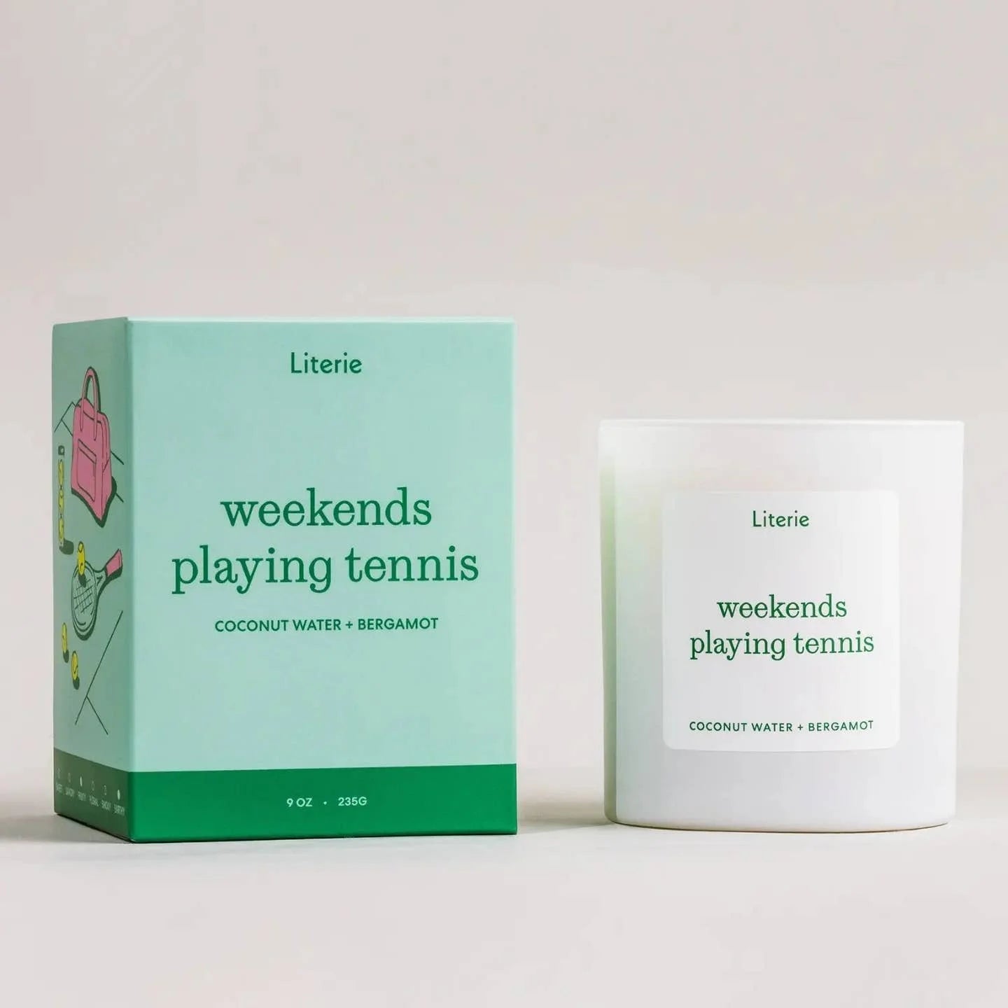 Weekends Playing Tennis- Candle