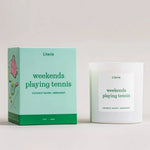 Weekends Playing Tennis- Candle
