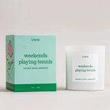 Weekends Playing Tennis- Candle