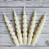 2-Pack White Spiral Taper