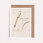 Just a note card