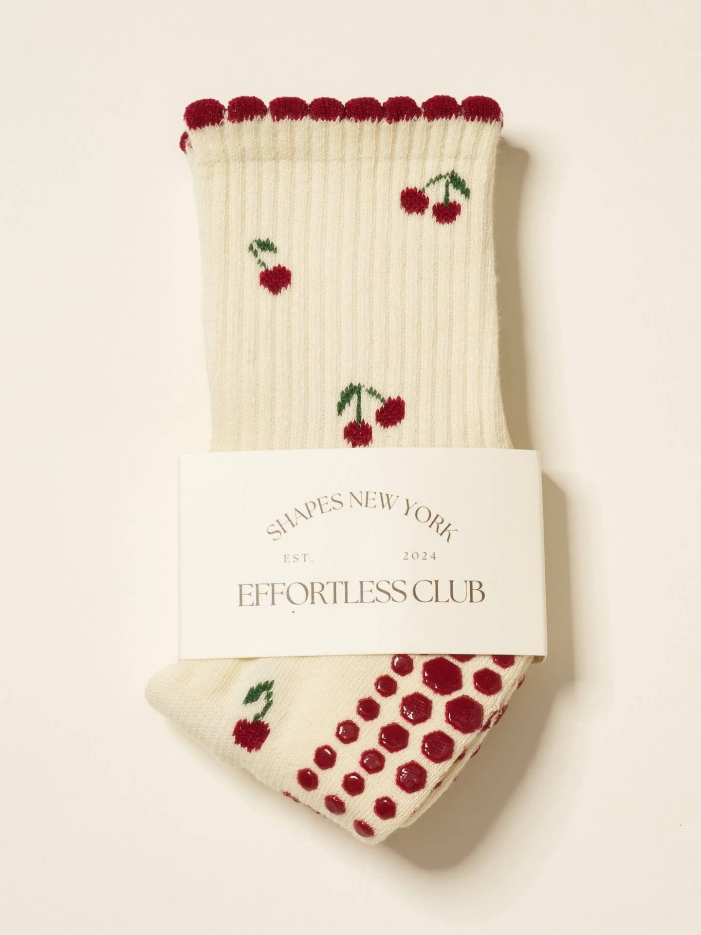 🍒 Little Cherry Petal Grip Sock