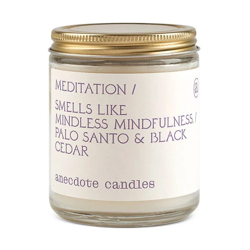 Meditation (Palo Santo & Black Cedar) Glass Jar Candle