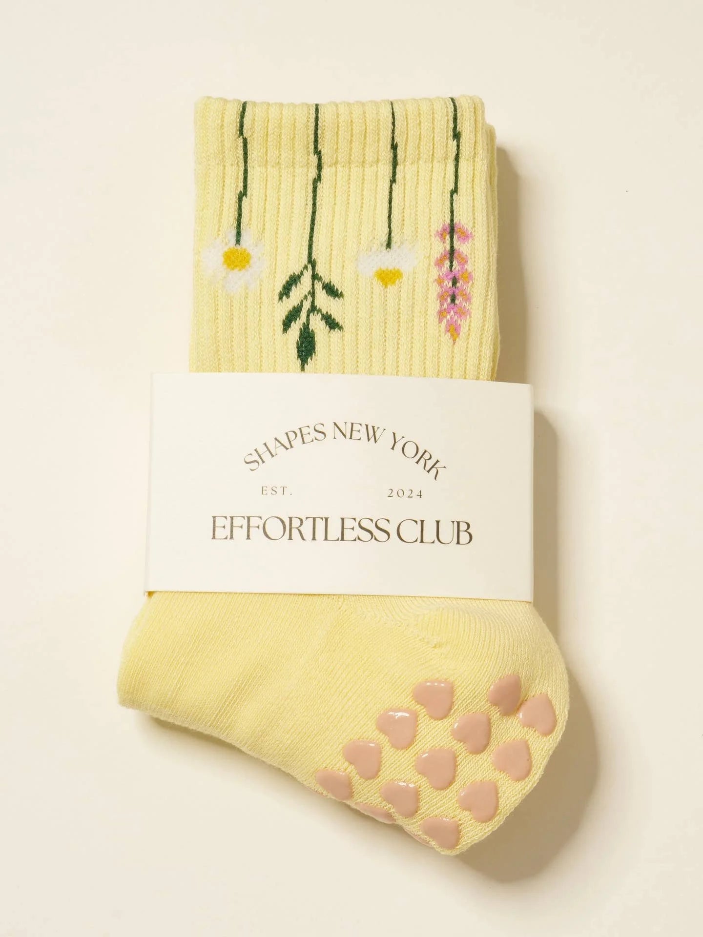 🌿 Flower Stem Grip Sock, Pilates Socks