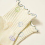 😊 Smiley Face Ruffle Grip Sock, Pilates Socks - image 3