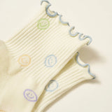 😊 Smiley Face Ruffle Grip Sock, Pilates Socks - image 3