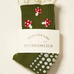 Mushroom Ruffle Grip Socks