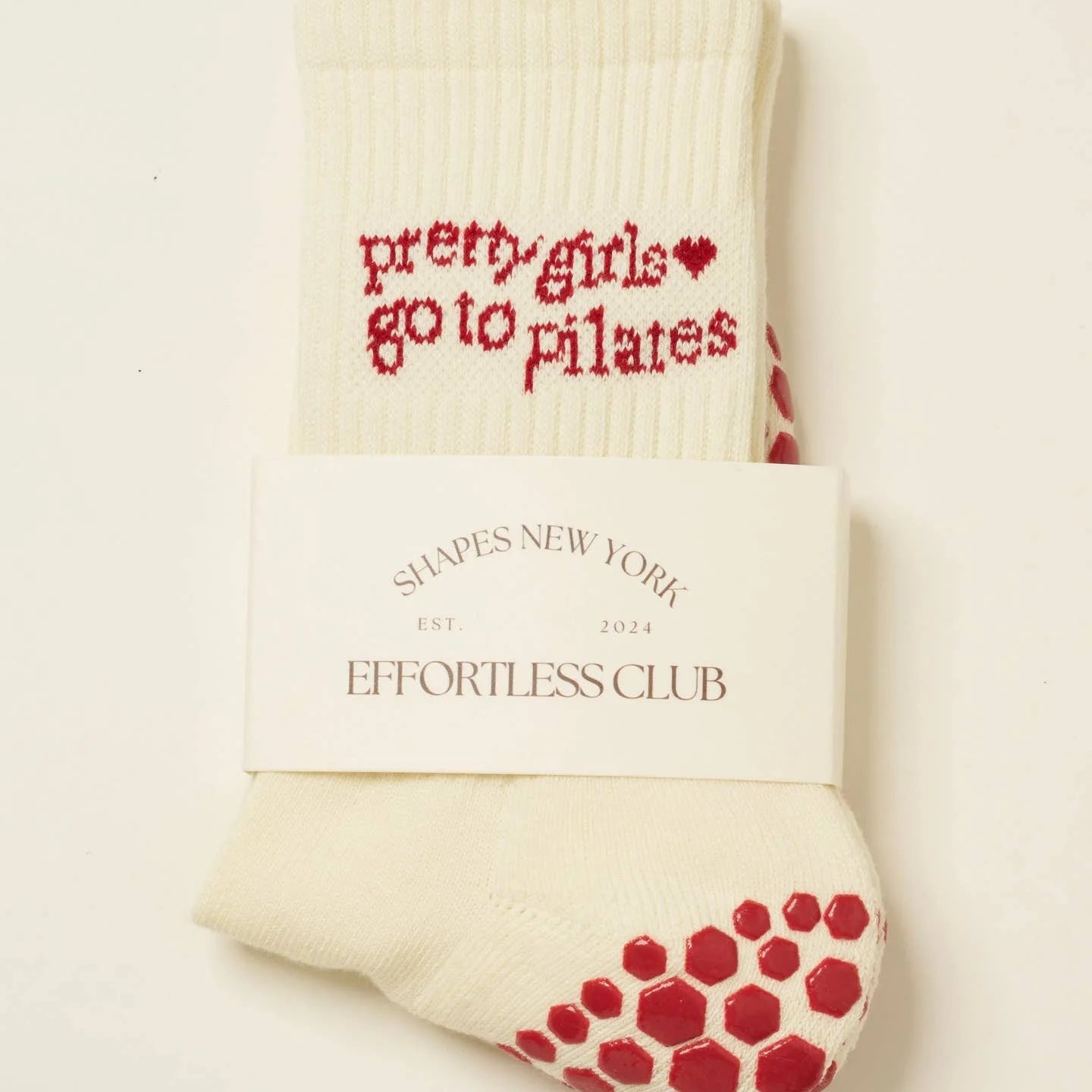 🩰 Pilates Girl Grip Sock [Red], Pilates Socks