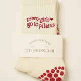 🩰 Pilates Girl Grip Sock [Red], Pilates Socks