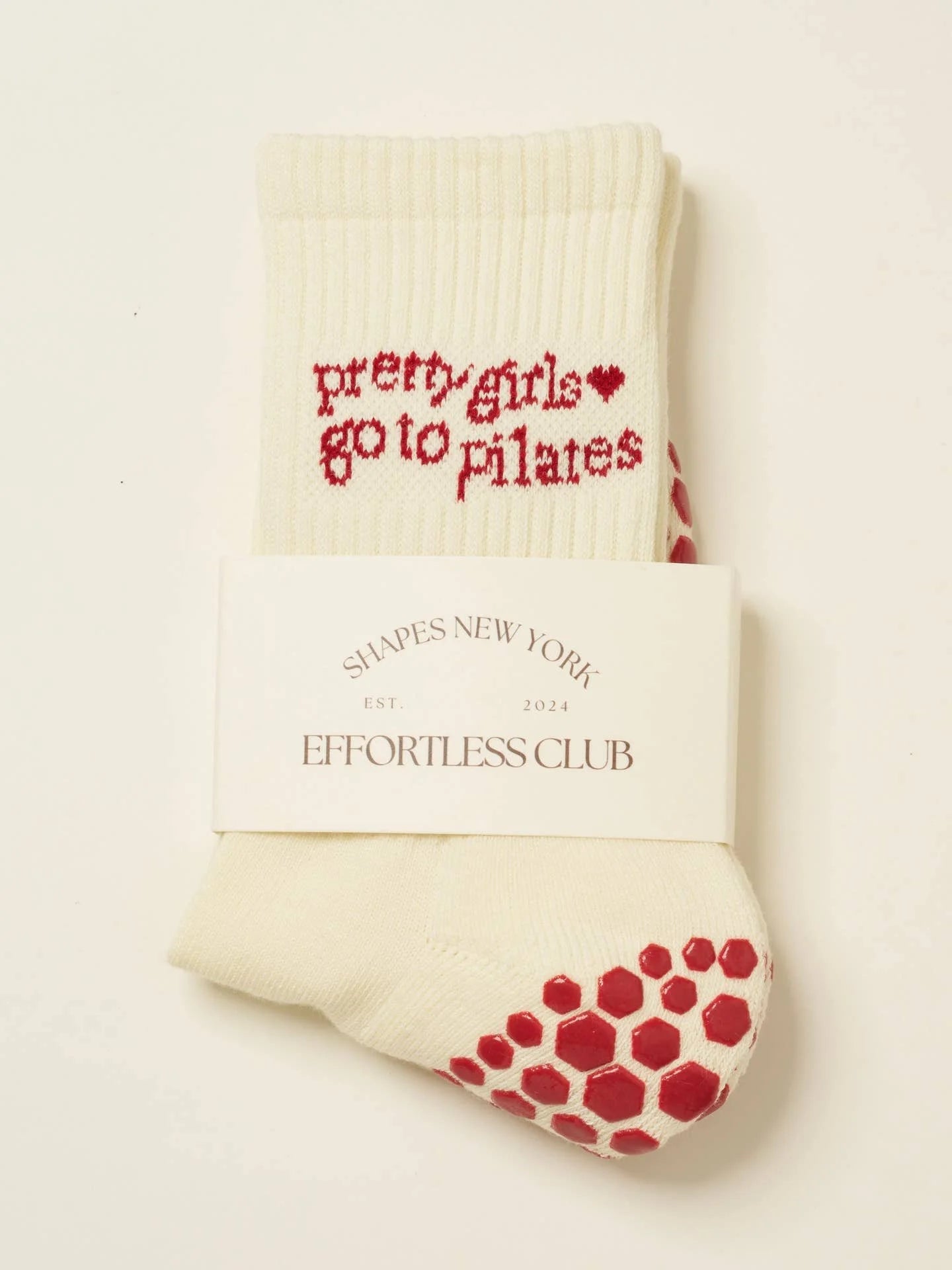 🩰 Pilates Girl Grip Sock [Red], Pilates Socks