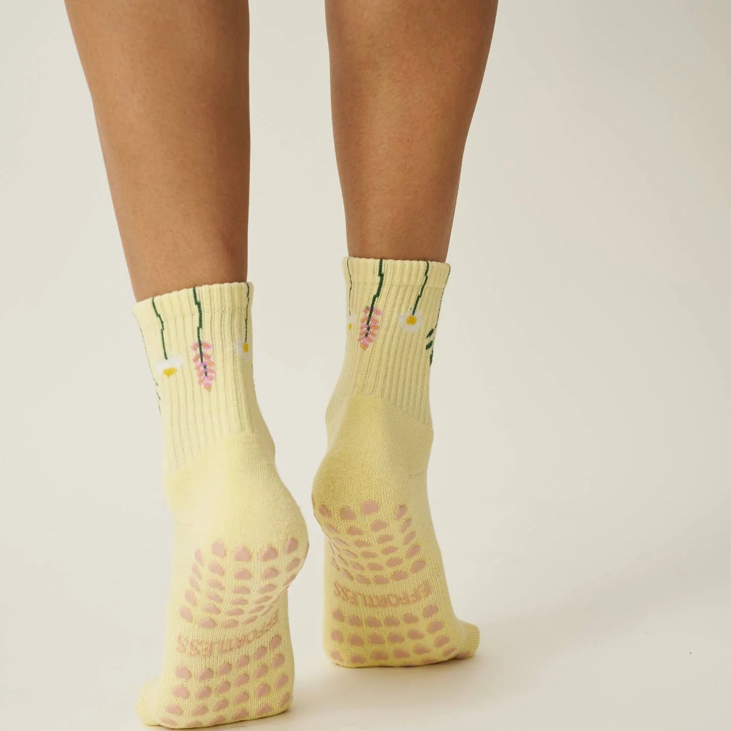🍋 Lemon Ruffle Grip Sock, Pilates Socks