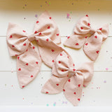 Heart Hair Bows