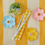 Colored Enamel Flower Shaped Candle Holders - image 5