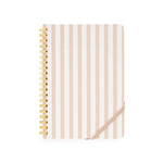 Mini Spiral Notebook – Dusty Rose Stripes