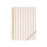Mini Spiral Notebook – Dusty Rose Stripes