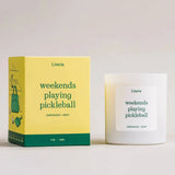 Weekends Playing Pickleball- Candle