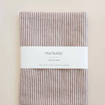 Classic Stripe Wine Linen Tea Towel
