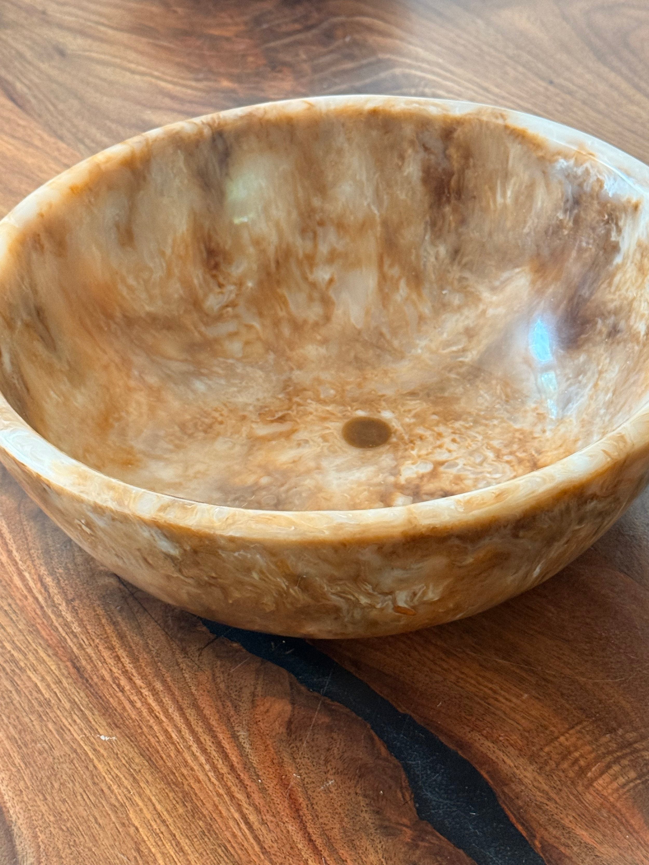 Marbled Resin Serving Bowl