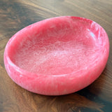 Marbled Resin Catchall Bowl | Coral Pink