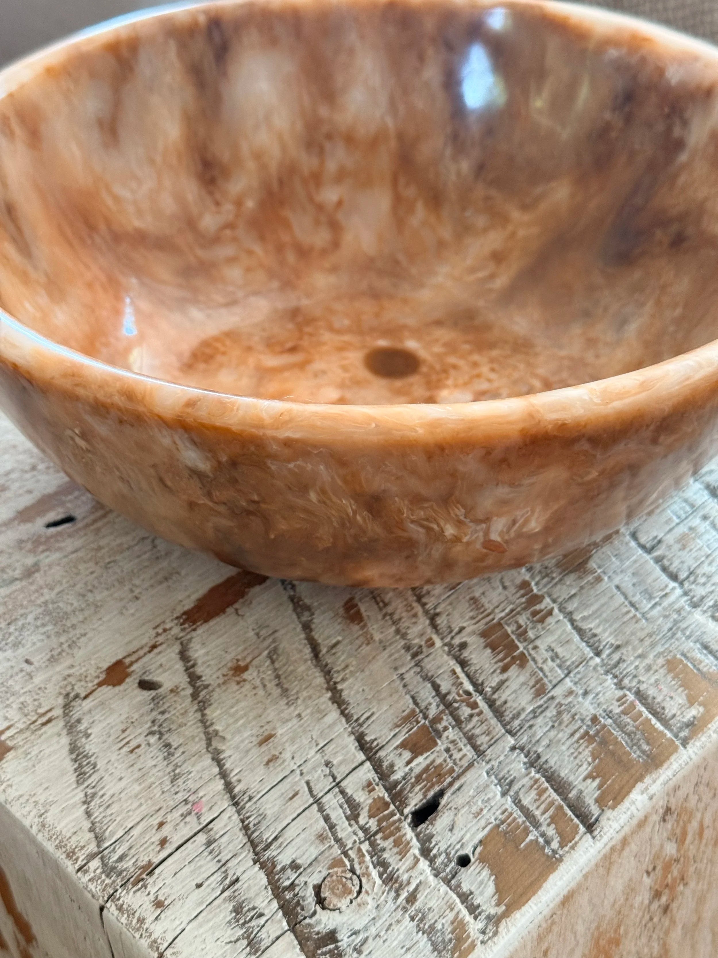 Marbled Resin Serving Bowl - image 4