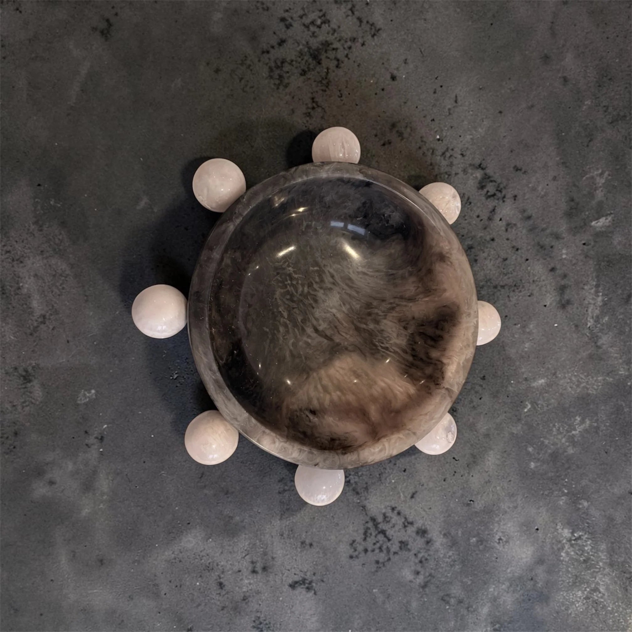 Marbled Bubbled Resin Bowl - image 4