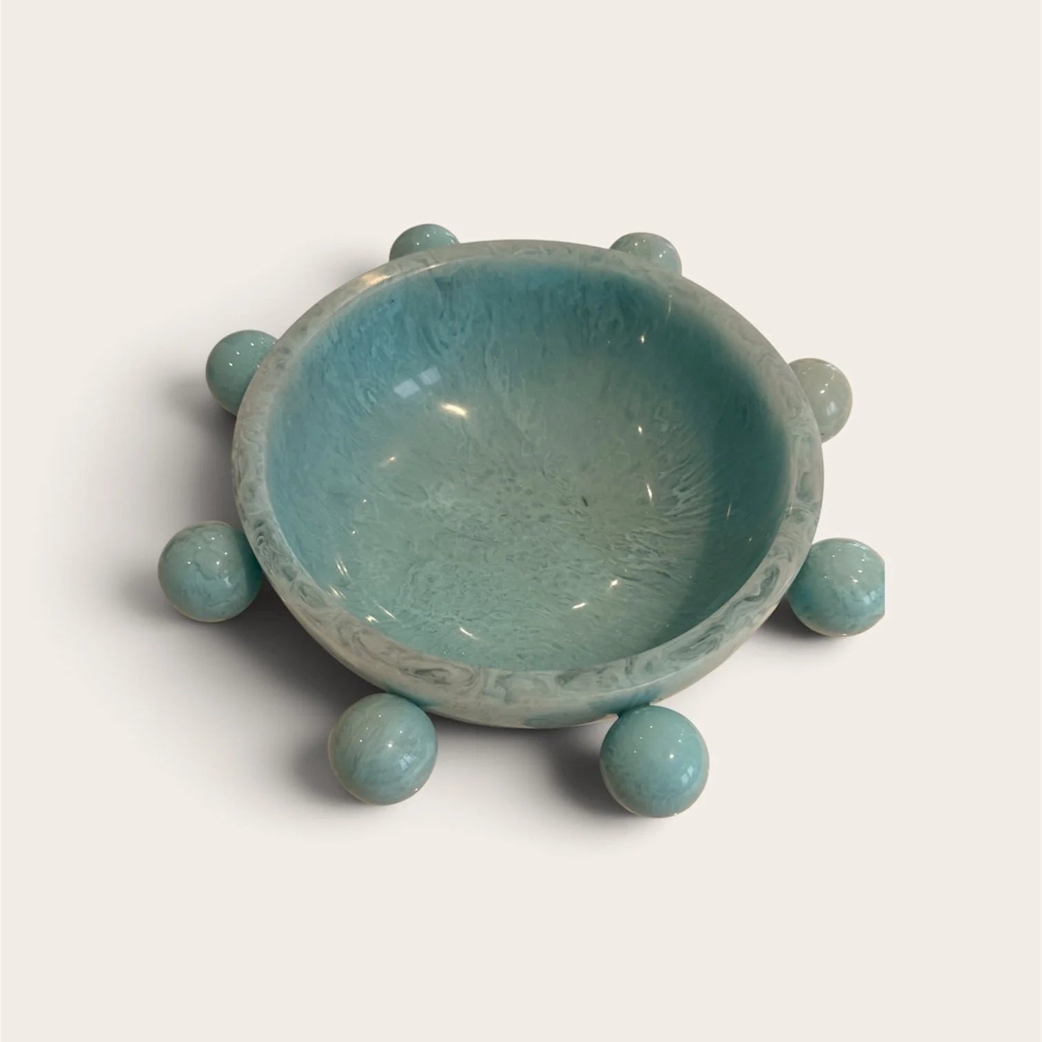 Marbled Bubbled Resin Bowl - image 3