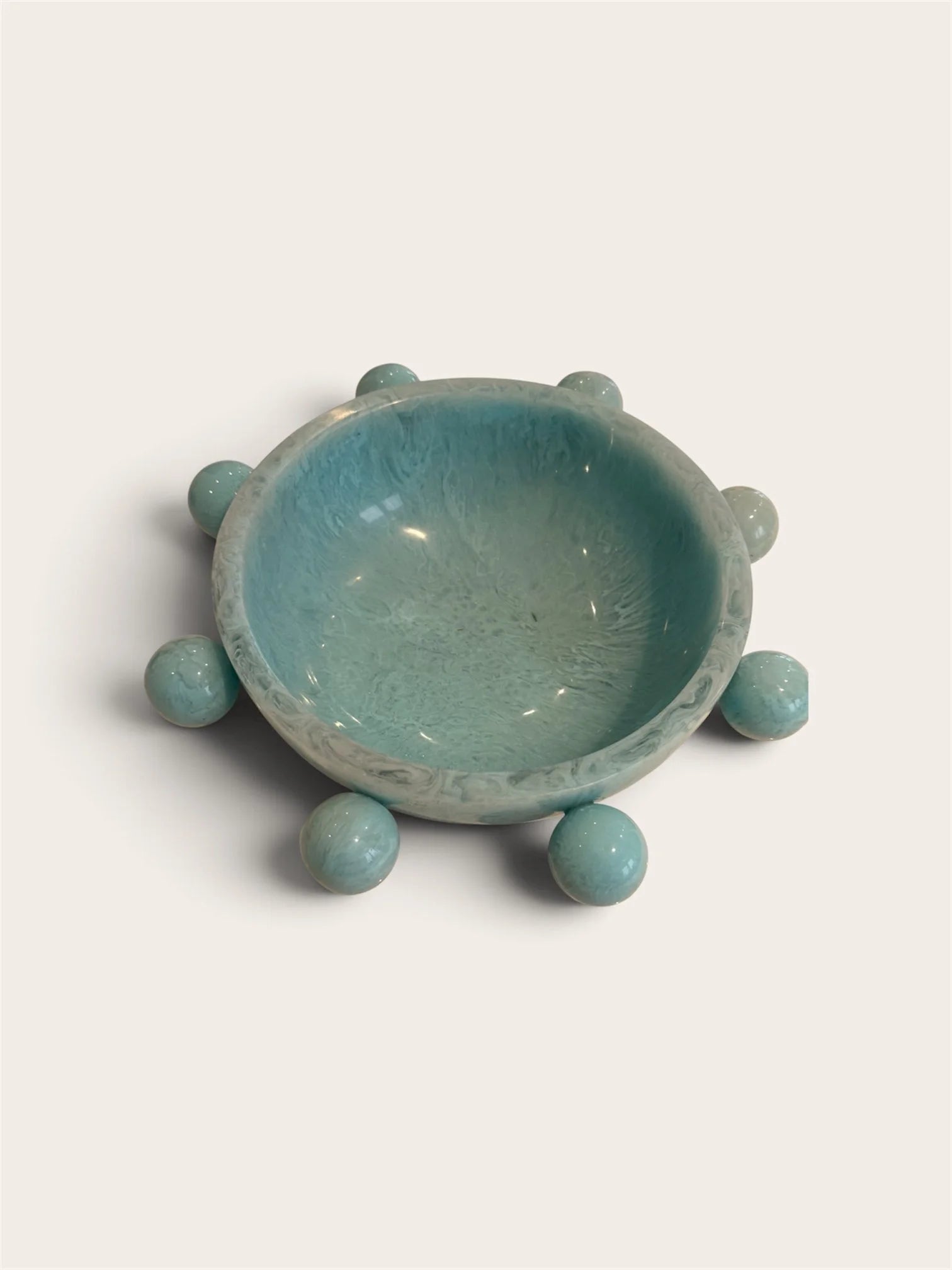 Marbled Bubbled Resin Bowl - image 3