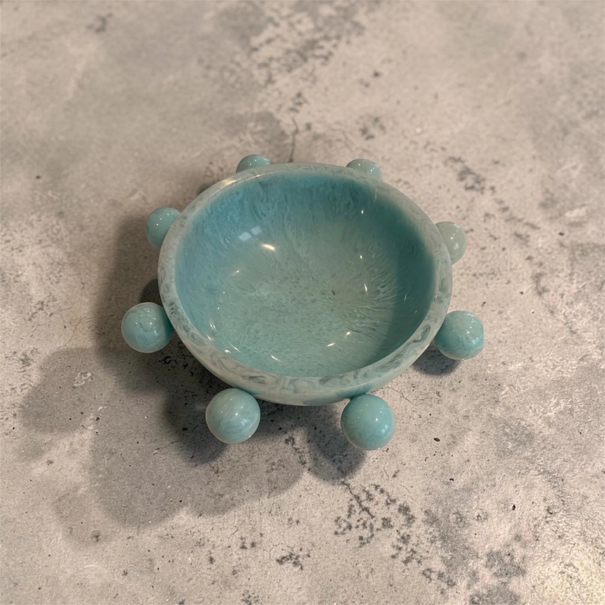 Marbled Bubbled Resin Bowl - image 5