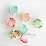 Pastel Rainbow Napkins Rings