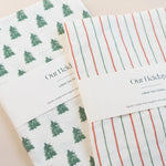 Holiday Stripes Linen Tea Towel - image 2