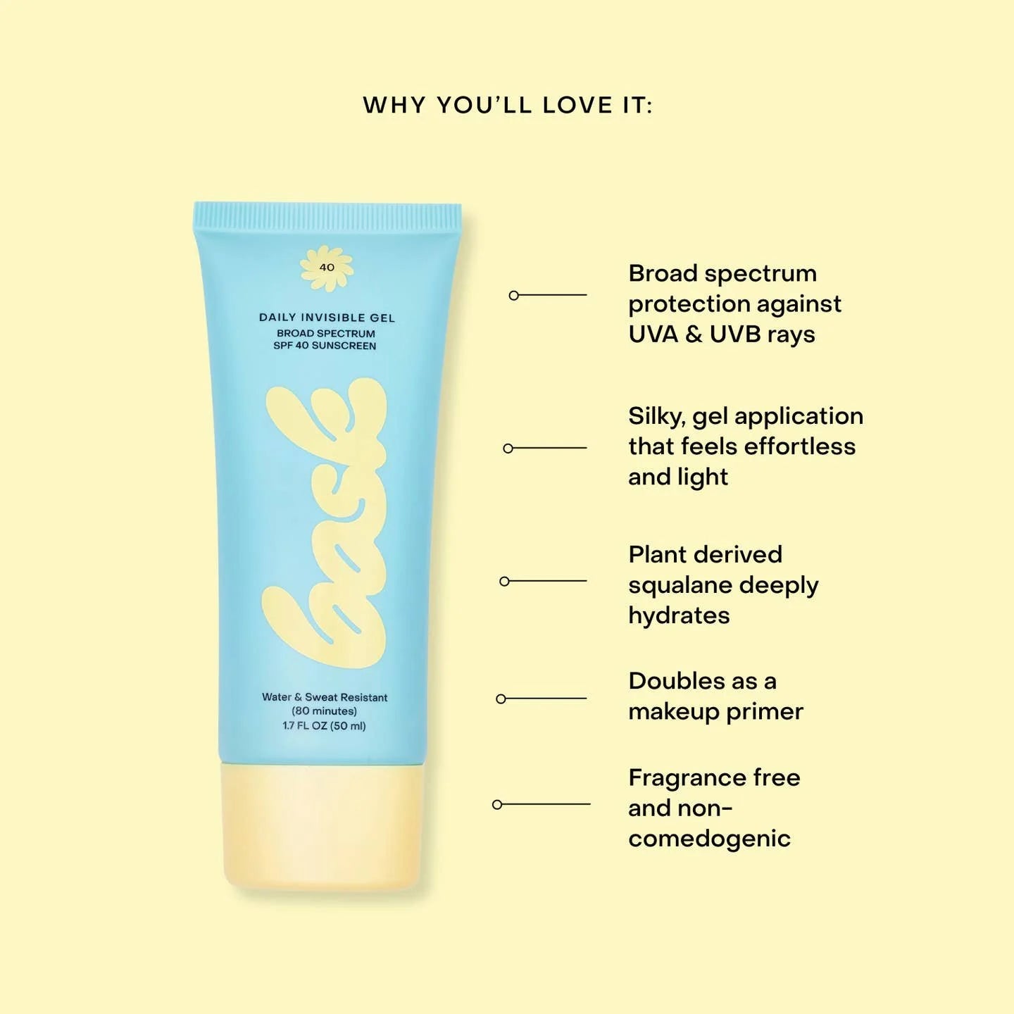 Bask Spf 40 Daily Invisible Gel Sunscreen - image 3