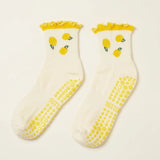 🍋 Lemon Ruffle Grip Sock, Pilates Socks - image 4