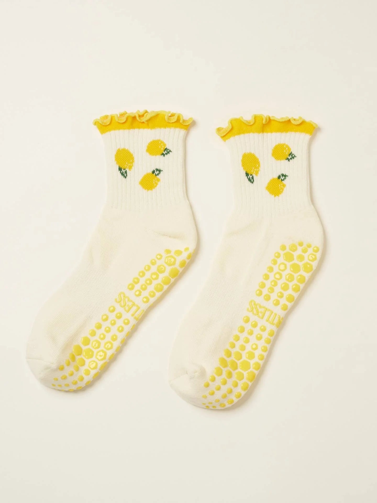 🍋 Lemon Ruffle Grip Sock, Pilates Socks - image 4