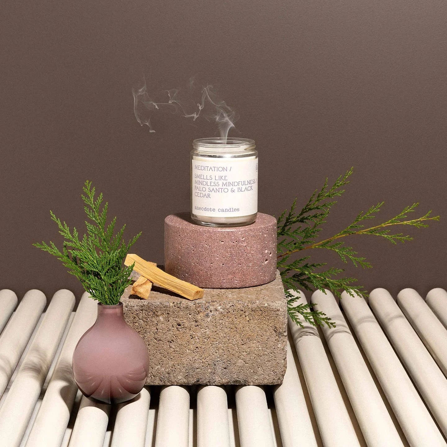 Meditation (Palo Santo & Black Cedar) Glass Jar Candle - image 3