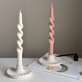 Round Scallop Candlestick Holder - image 3
