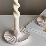 Round Scallop Candlestick Holder