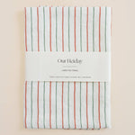 Holiday Stripes Linen Tea Towel