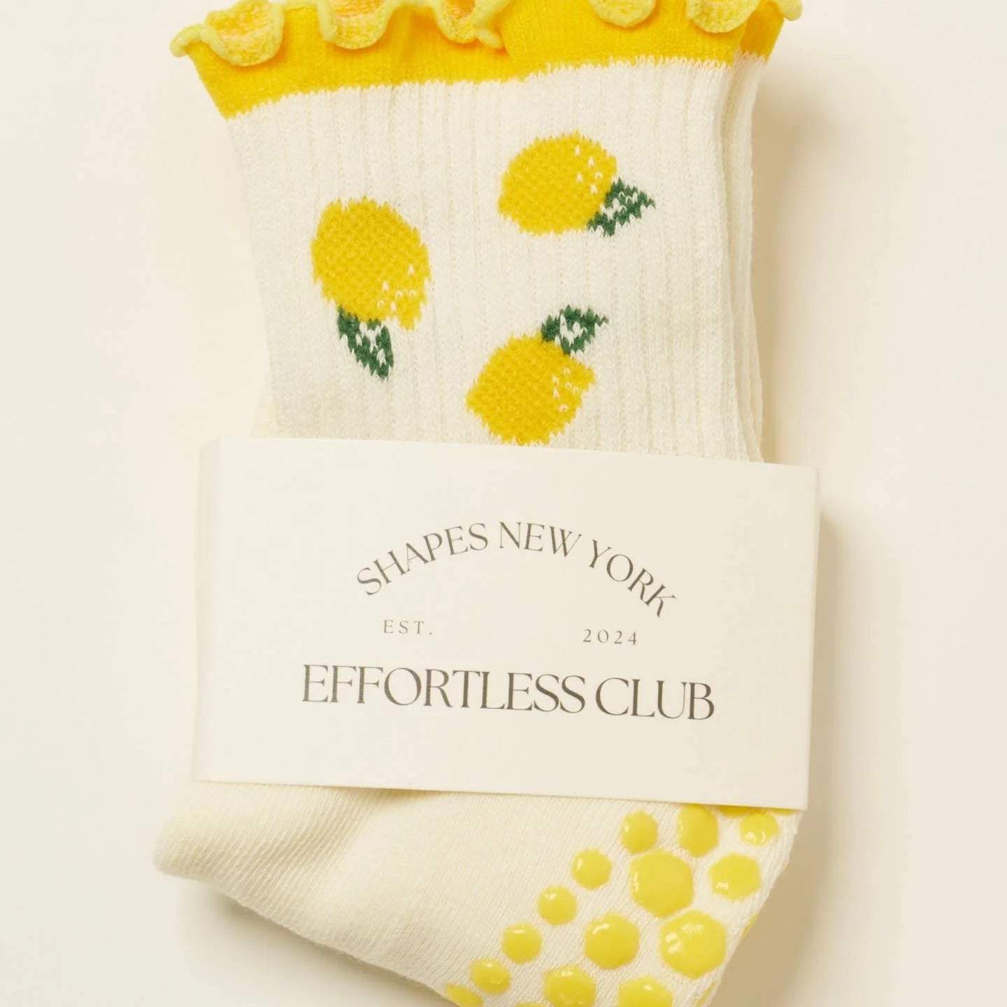 🍋 Lemon Ruffle Grip Sock, Pilates Socks - image 2