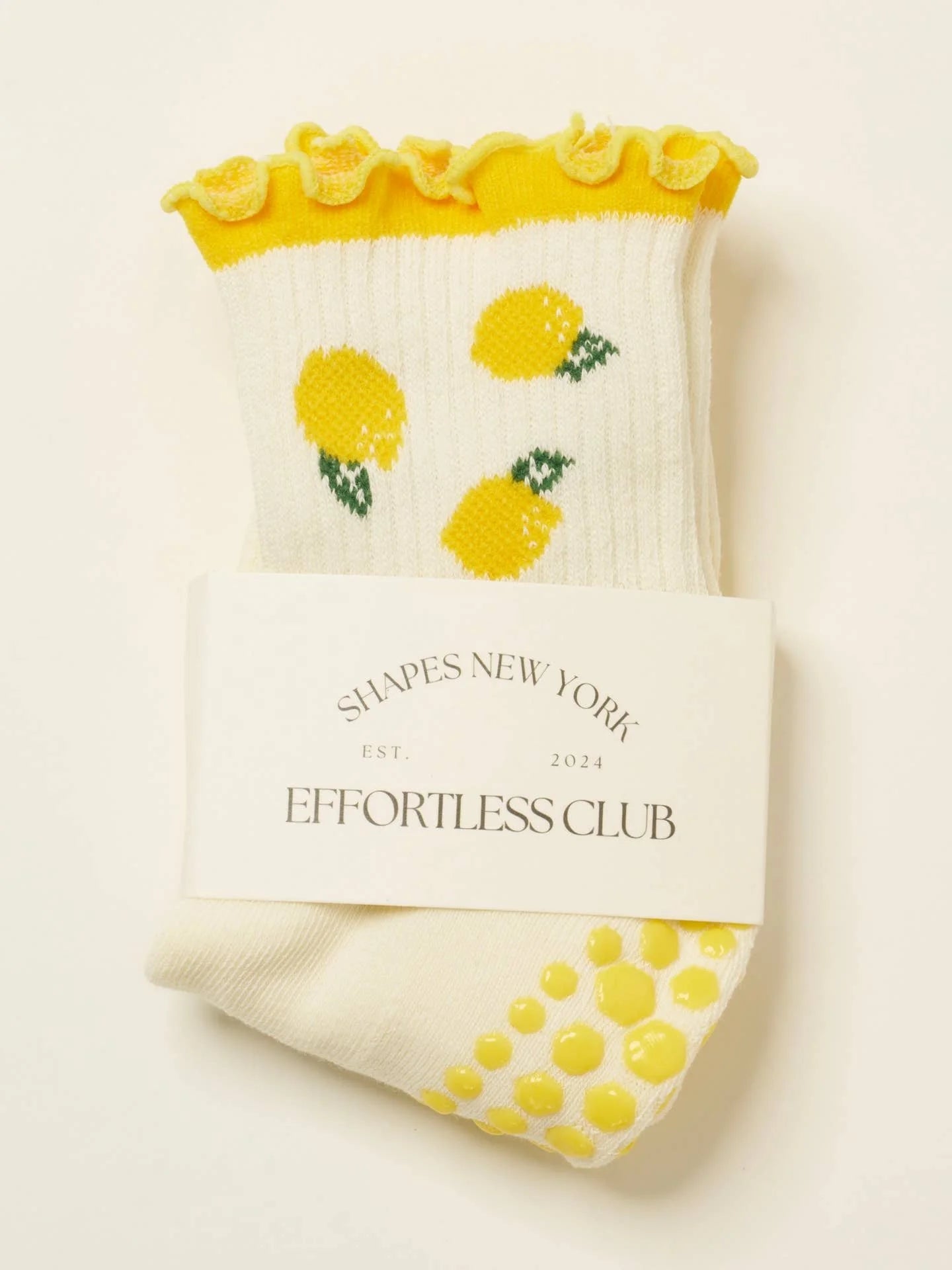 🍋 Lemon Ruffle Grip Sock, Pilates Socks - image 2