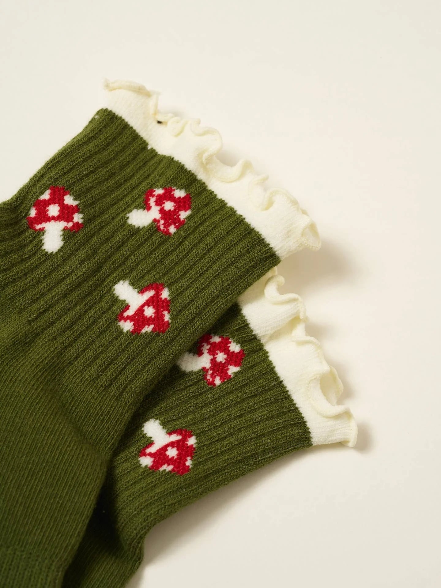 Mushroom Ruffle Grip Socks - image 3